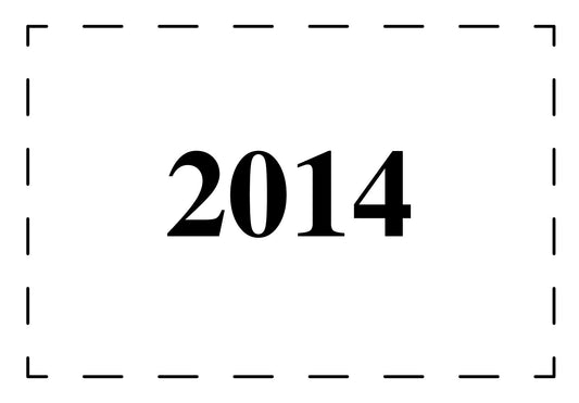 1000 stickers kantoororganisatie "2014" van papier EW-OFFICE5500-PA