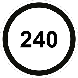 Bandensnelheidsticker "240 zwart rand" EW-CAR1500-240