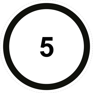 Bandensnelheidsticker "5 zwart rand" EW-CAR1500-5