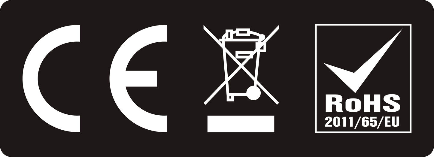 100x elektrische apparaten Kentekenplaat "GS EAC CE" gecombineerd ES-CE-COMBI-100-88
