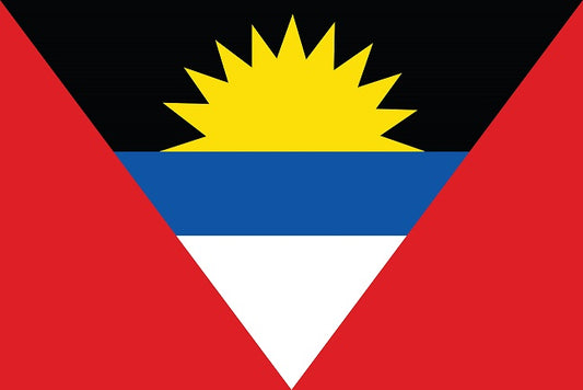 Sticker vlag van Antigua en Barbuda 5-60cm Weerbestendig ES-FL-ANB