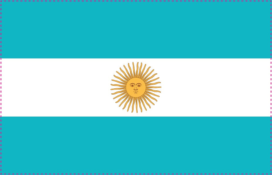 Sticker vlag van Argentinië 5-60cm Weerbestendig ES-FL-ARG