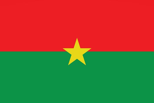 Sticker vlag van Burkina Faso 5-60cm Weerbestendig ES-FL-BFA