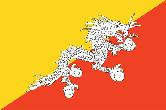Sticker vlag van Bhutan 5-60cm Weerbestendig ES-FL-BHU