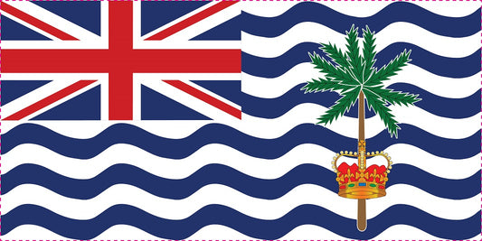 Sticker vlag van Brits-Indisch oceaan gebied 5-60cm Weerbestendig ES-FL-BIO