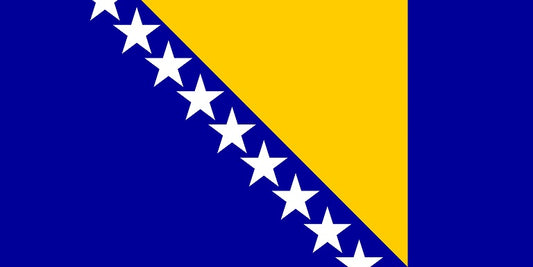 Sticker vlag van Bosnië-Herzegovina 5-60cm Weerbestendig ES-FL-BNH