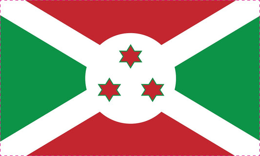Sticker vlag van Burundi 5-60cm Weerbestendig ES-FL-BRD