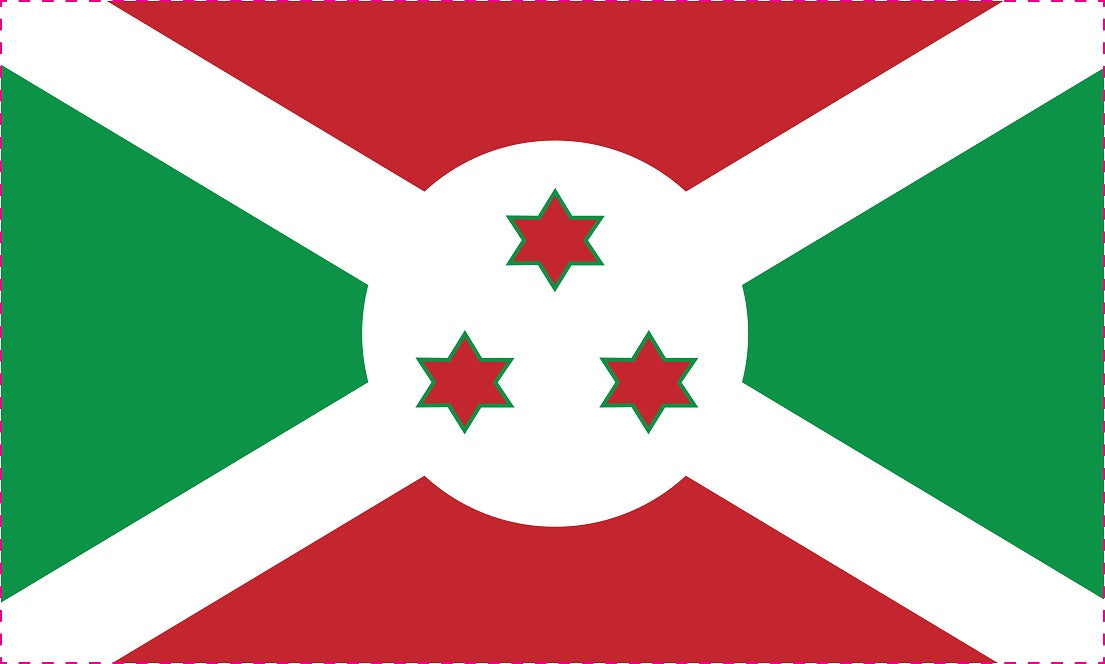 Sticker vlag van Burundi 5-60cm Weerbestendig ES-FL-BRD