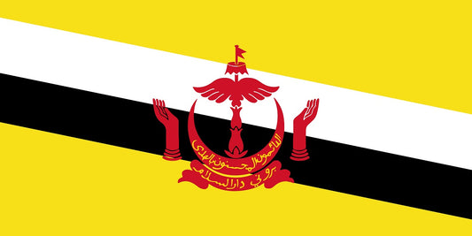 Sticker vlag van Brunei 5-60cm Weerbestendig ES-FL-BRN