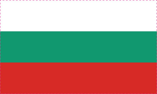 Sticker vlag van Bulgarije  5-60cm Weerbestendig ES-FL-BUL