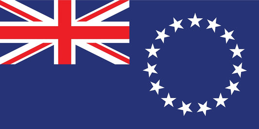 Sticker vlag van Cook Eilanden 5-60cm Weerbestendig ES-FL-COO