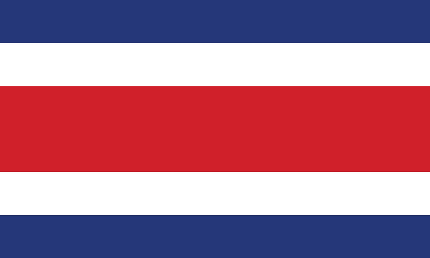 Sticker vlag van Costa Rica 5-60cm Weerbestendig ES-FL-COS