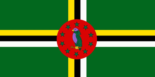 Sticker vlag van Dominica 5-60cm Weerbestendig ES-FL-DOM