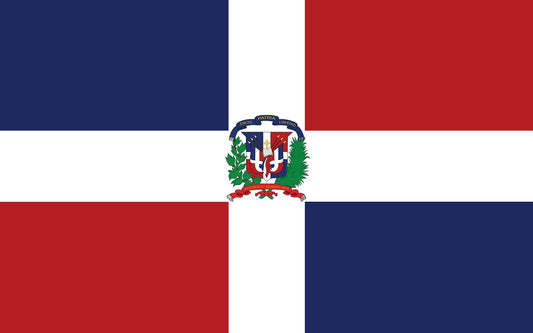 Sticker vlag van Dominicaanse Republiek 5-60cm Weerbestendig ES-FL-DOR
