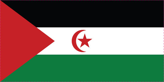 Sticker vlag van Westelijke Sahara 5-60cm Weerbestendig ES-FL-ESH