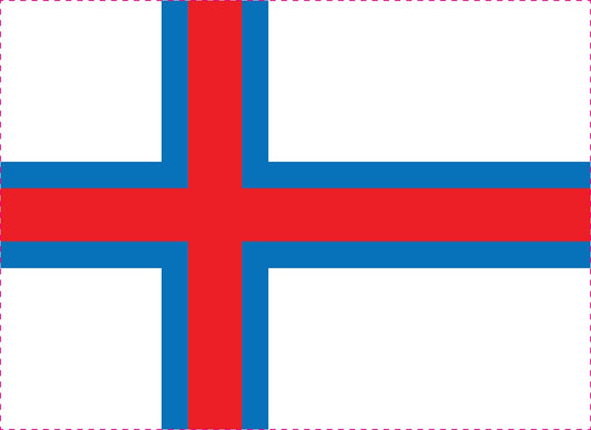 Sticker vlag van Faeröer eilanden 5-60cm Weerbestendig ES-FL-FAE