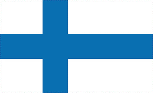 Sticker vlag van Finland 5-60cm Weerbestendig ES-FL-FIN
