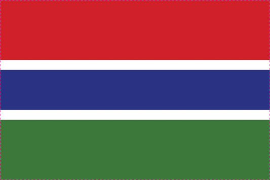 Sticker vlag van  Gambia  5-60cm Weerbestendig ES-FL-GAM