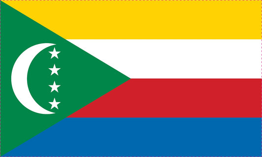 Sticker vlag van Comoren 5-60cm Weerbestendig ES-FL-KOM