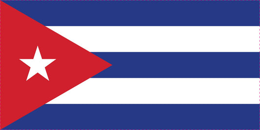 Sticker vlag van Cuba 5-60cm Weerbestendig ES-FL-KUB