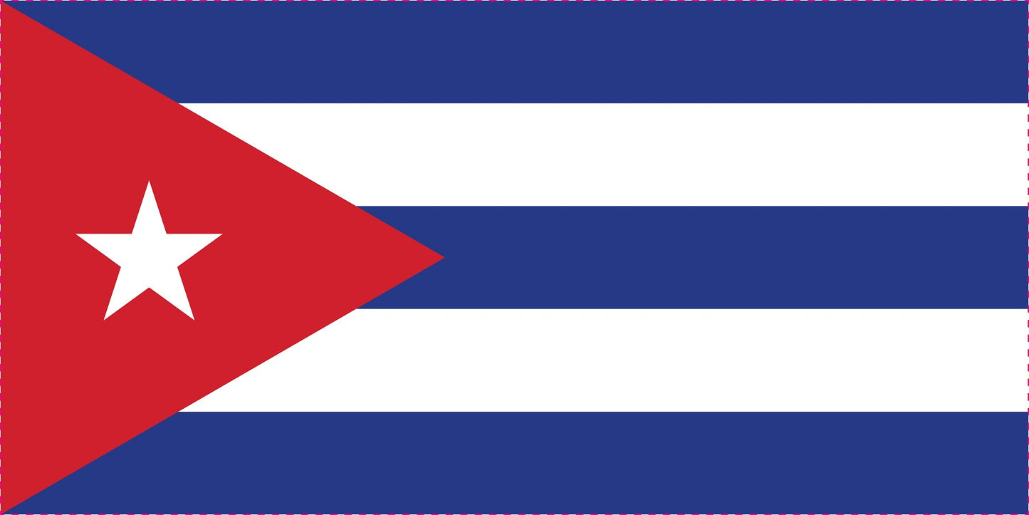 Sticker vlag van Cuba 5-60cm Weerbestendig ES-FL-KUB