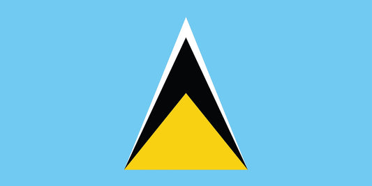 Sticker vlag van Sint Lucia 5-60cm Weerbestendig ES-FL-LCA