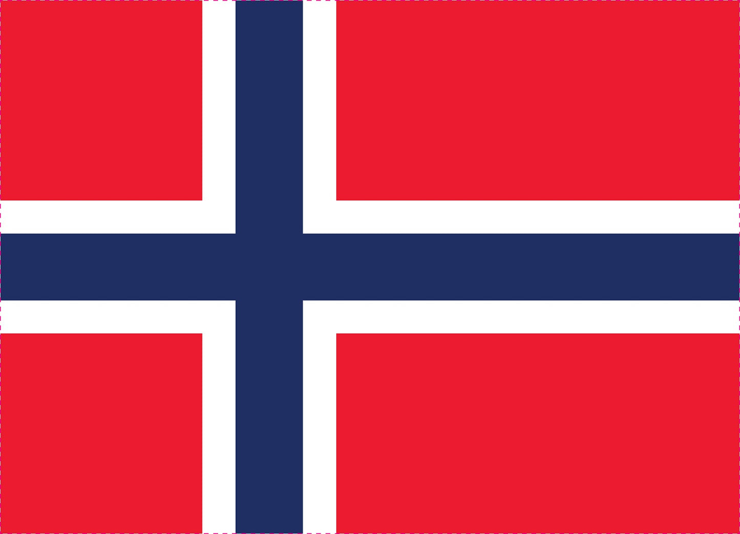 Sticker vlag van Noorwegen 5-60cm Weerbestendig ES-FL-NRW