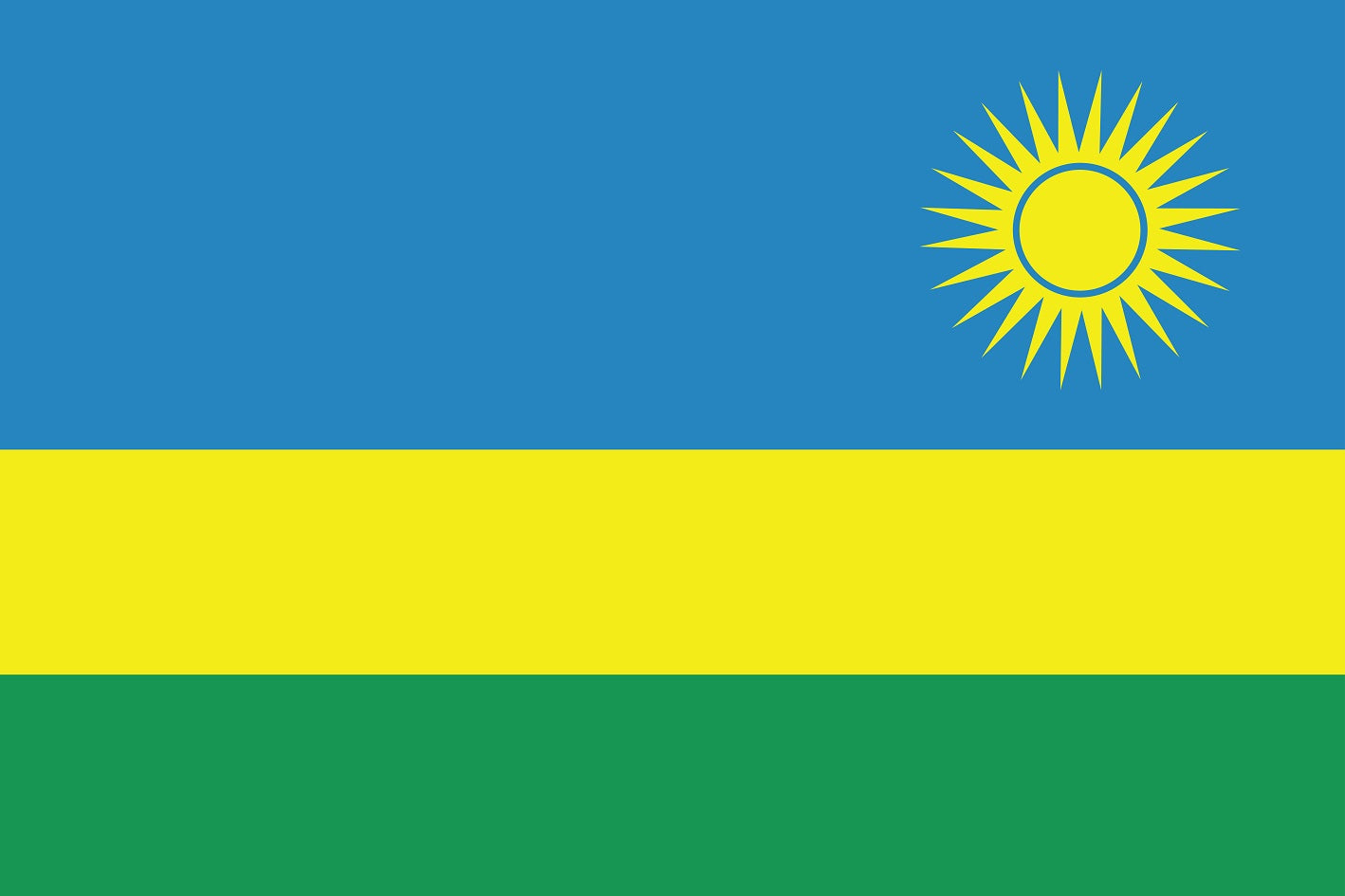 Sticker vlag van Rwanda 5-60cm Weerbestendig ES-FL-RUA