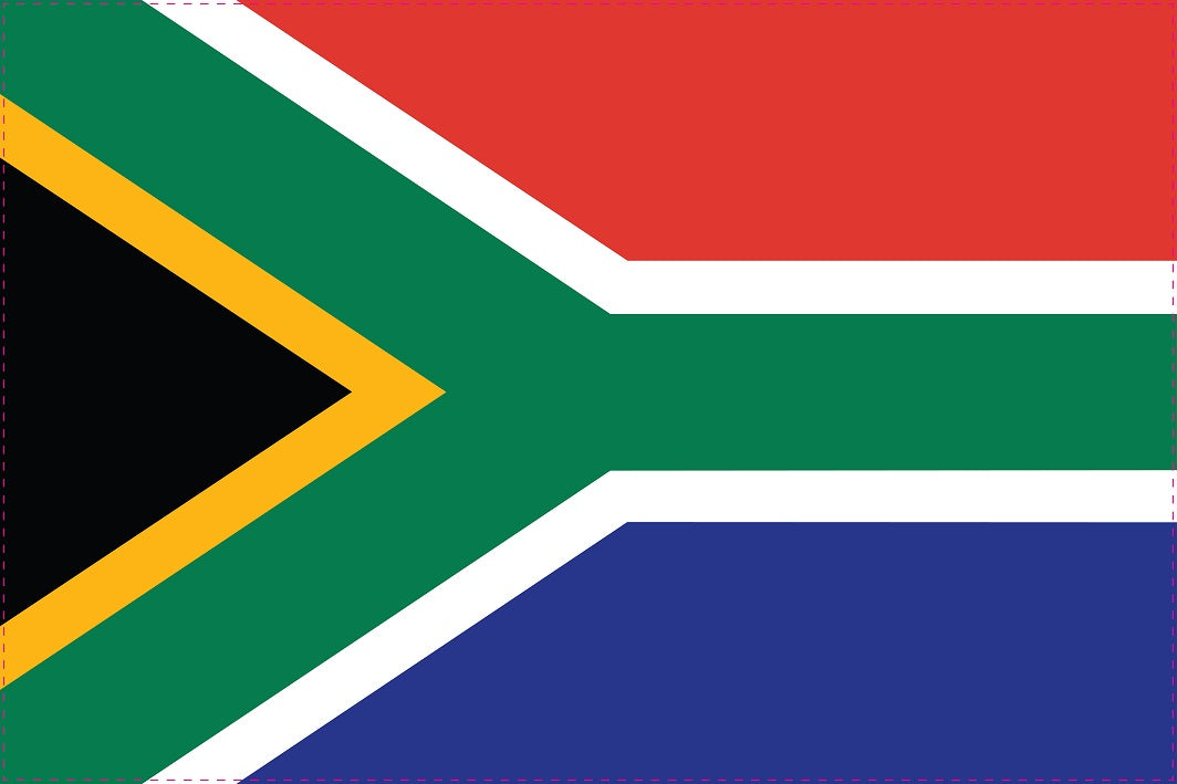 Sticker vlag van Zuid-Afrika 5-60cm Weerbestendig ES-FL-SAF