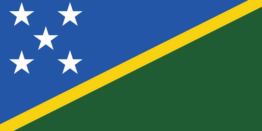 Sticker vlag van Solomon eilanden 5-60cm Weerbestendig ES-FL-SAL