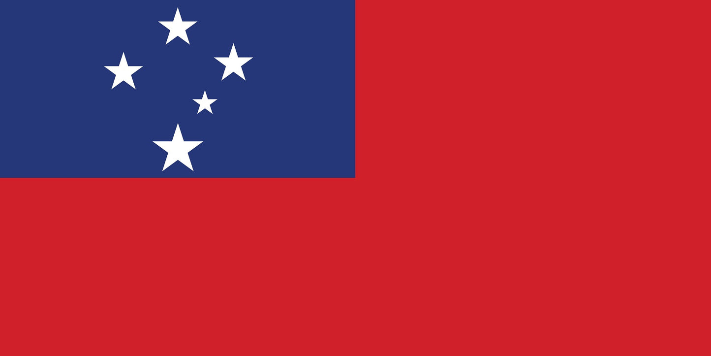 Sticker vlag van Samoa 5-60cm Weerbestendig ES-FL-SMO