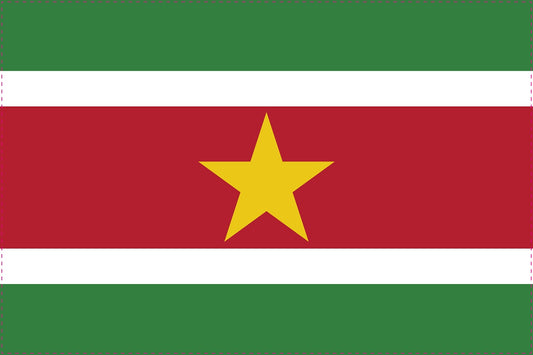 Sticker vlag van Suriname 5-60cm Weerbestendig ES-FL-SUR