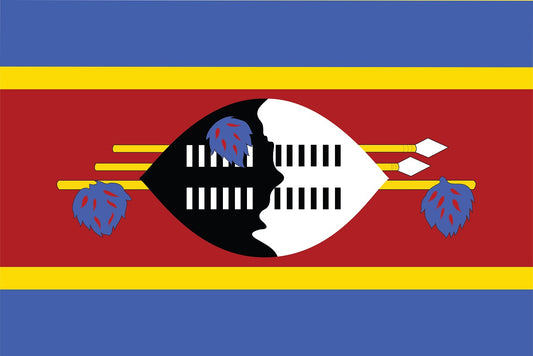 Sticker vlag van Swaziland 5-60cm Weerbestendig ES-FL-SWS