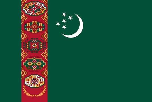 Sticker vlag van Turkmenistan 5-60cm Weerbestendig ES-FL-TUR