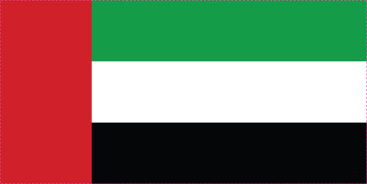 Sticker vlag van Verenigde Arabische Emiraten 5-60cm Weerbestendig ES-FL-VAE