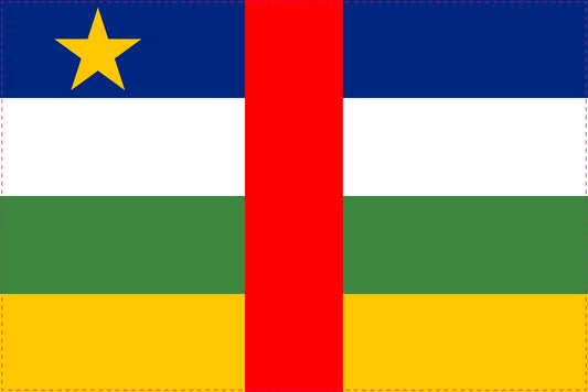 Sticker vlag van Centraal Afrikaanse Republiek 5-60cm Weerbestendig ES-FL-ZEA