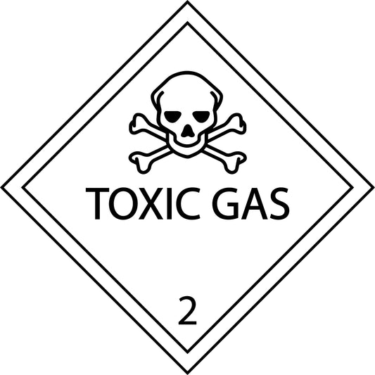 100 etiketten voor gevaarlijke goederen "ES-GG-02-06" 5x5cm of 10x10 cm van papier of plastic ES-GG-02-06