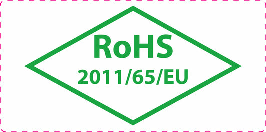 100x elektrische apparaten Kentekenplaat Rohs "ROHS STICKER 2011/65/EU CONFORM" EW-R-600