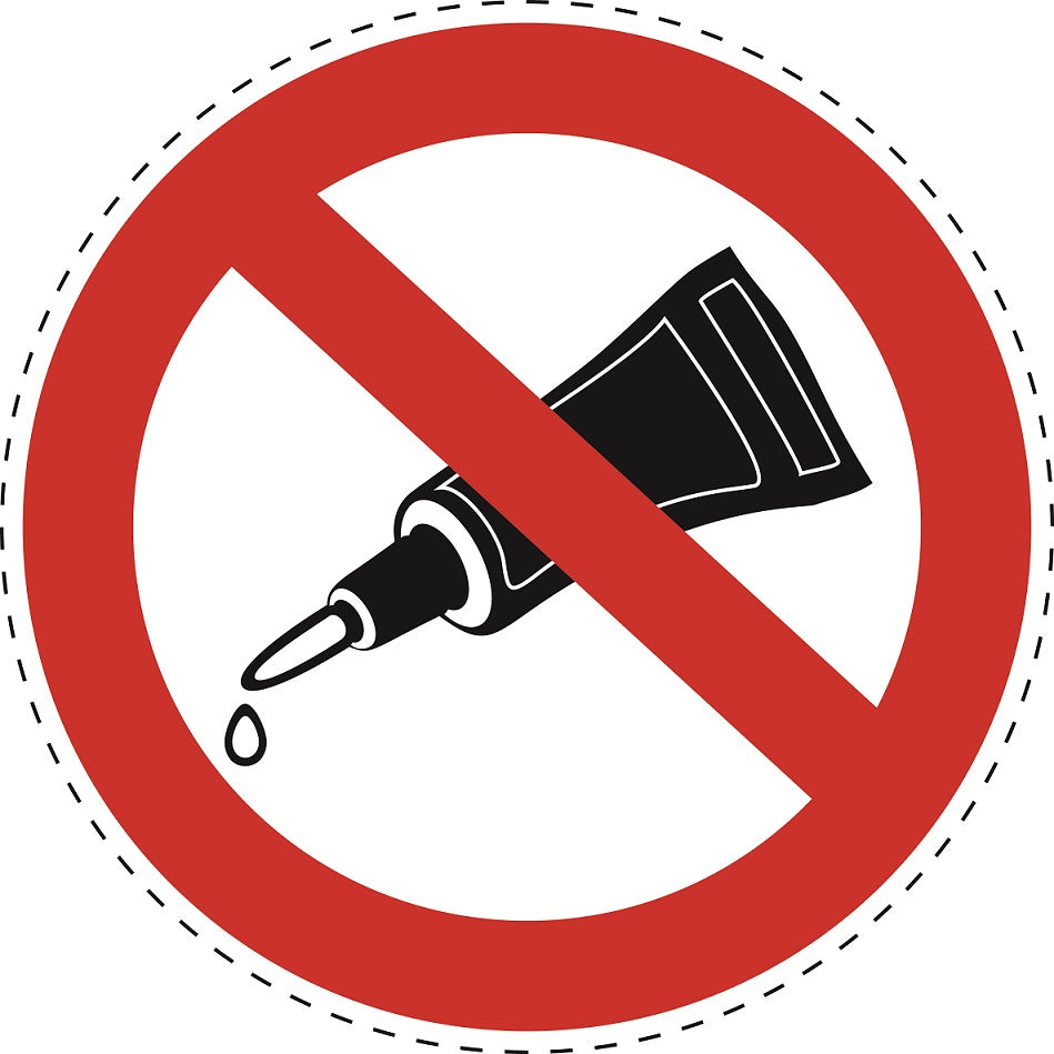 1 stuk Verbodssticker "Niet plakken" van PVC-kunststof, ES-SI21400