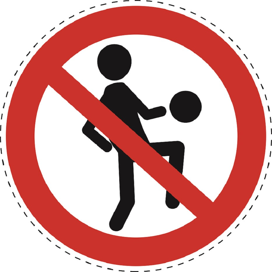 1 stuk Verbodssticker "Spelen niet toegestaan" gemaakt van PVC-kunststof, ES-SI22400