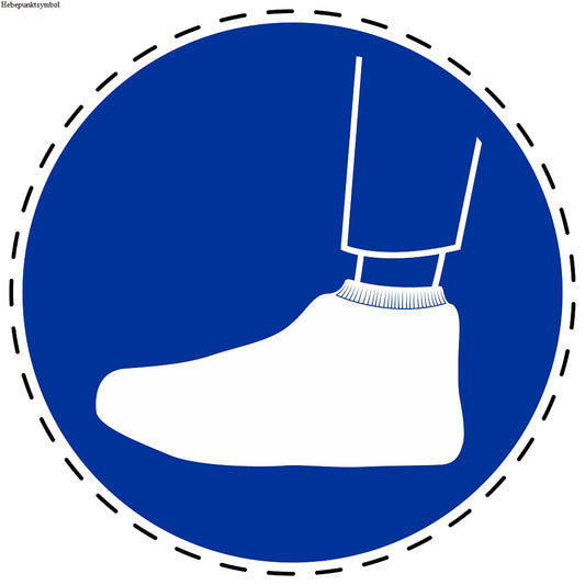 Gebodenstickers “Overschoenen dragen” van PVC-kunststof, ES-SIM1970