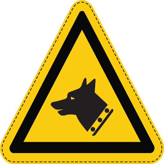 1 stuks Waarschuwingssticker "Waarschuwing  voor de hond" van PVC-kunststof, ES-SIW-032