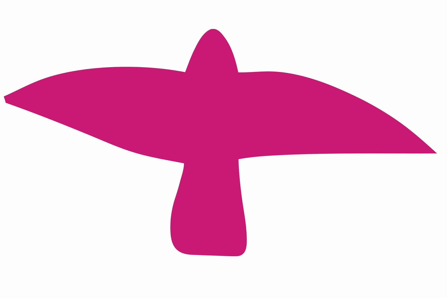 Vogelbeschermingssticker 60-100 cm EW-VOG-10-26, magenta kleur, gemaakt van weerbestendig kunststof.
