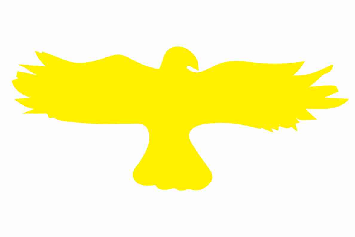 Vogelbeschermingssticker 60-100 cm EW-VOG-20-3, gele kleur, gemaakt van weerbestendig kunststof.