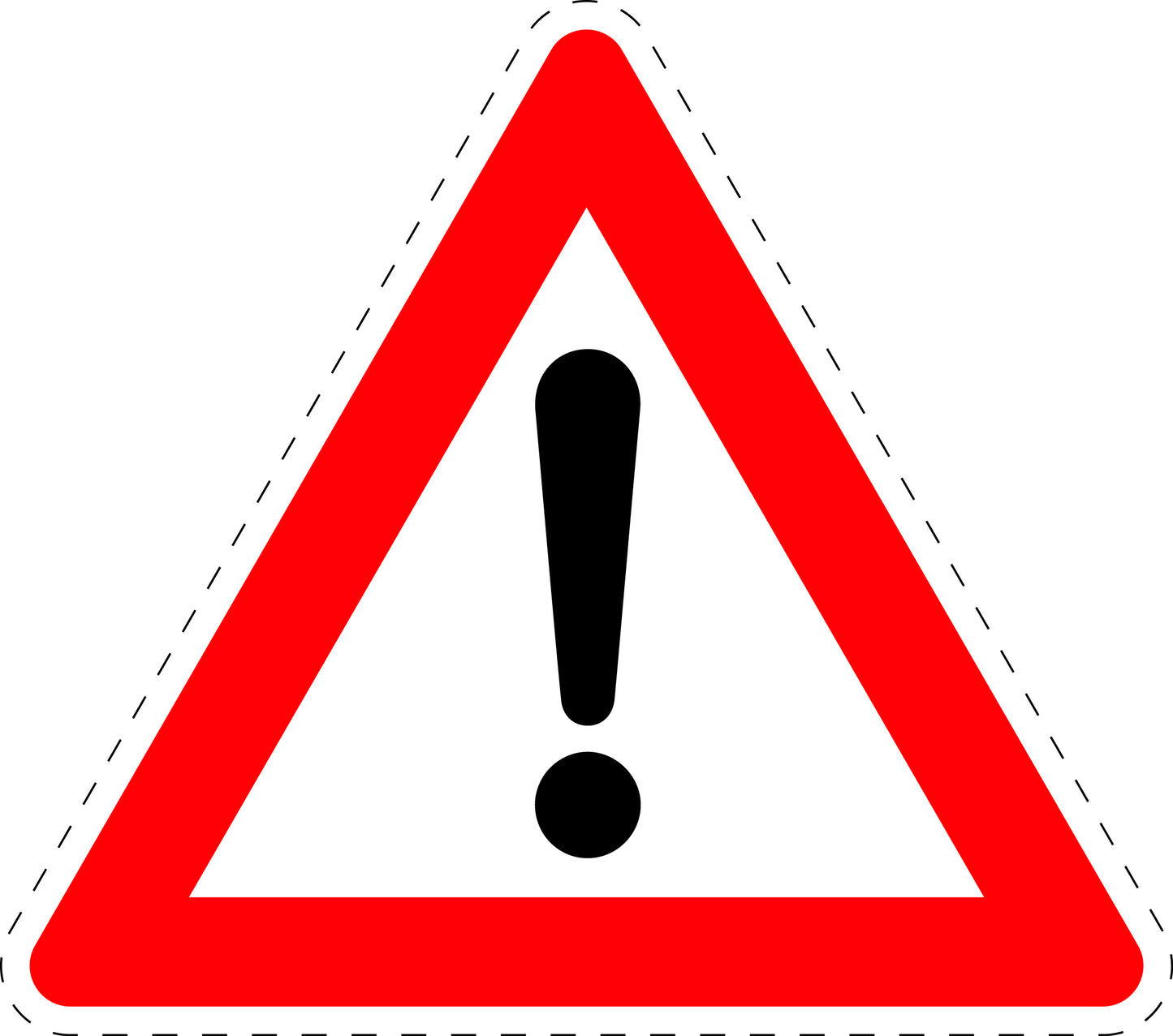 1 stuk verkeersbord 'Gevaarzone' 2–15 cm ES-Verk-101