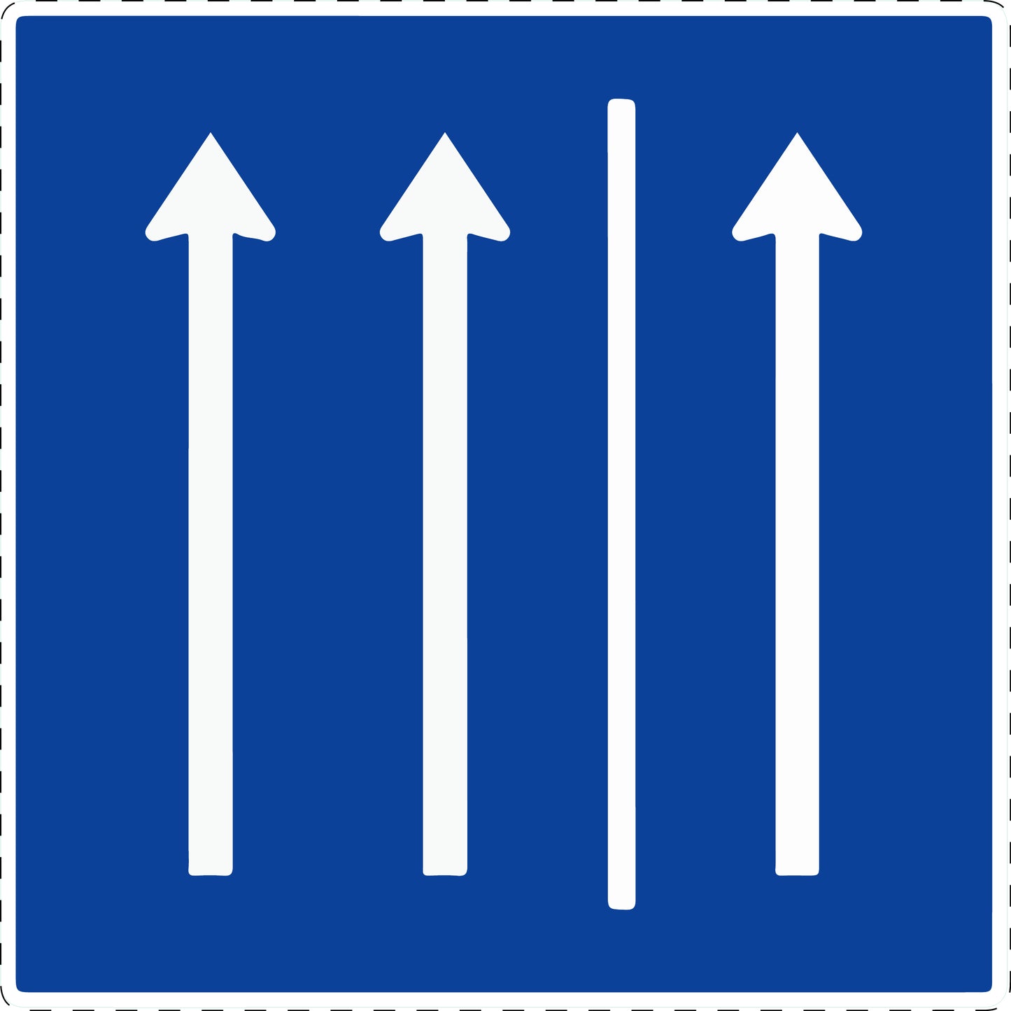 1 Stuk verkeersbord "Gebruik vluchtstrook" 2–15 cm EW-Verk-223.1