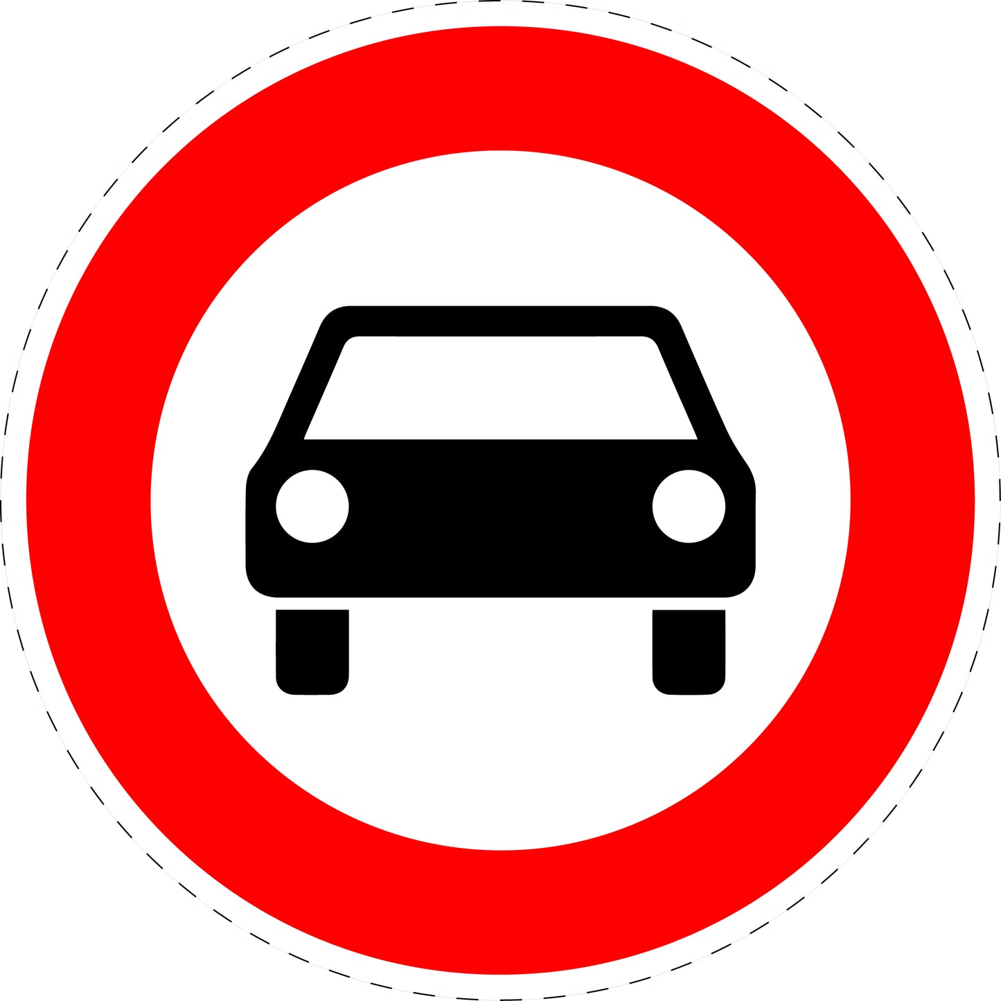 1 stuk verkeersbord "Verboden voor motorvoertuigen op meer dan twee wielen" – 2-15 cm – EW-Verk-251