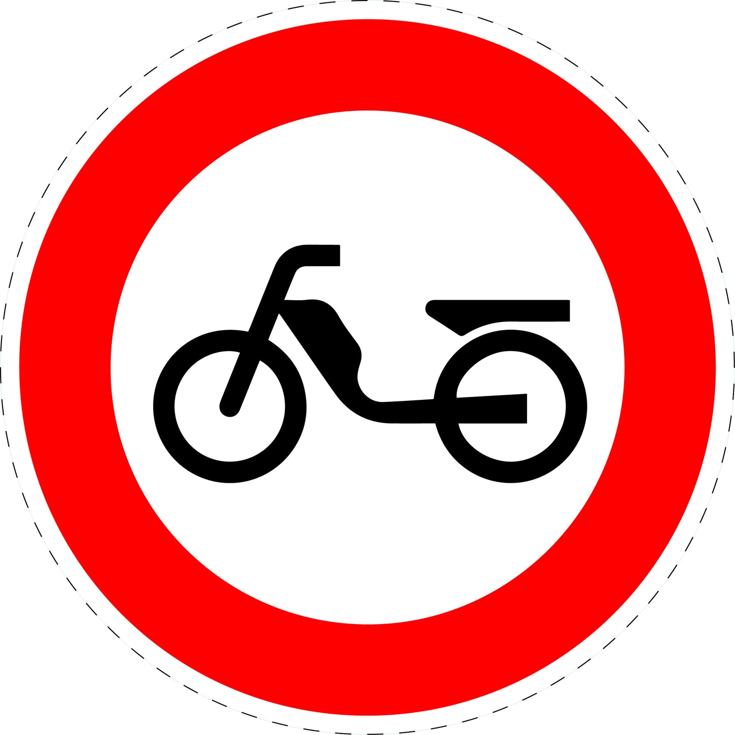 1 stuk verkeersbord "Verboden voor bromfietsen" – 2-15 cm – EW-Verk-256