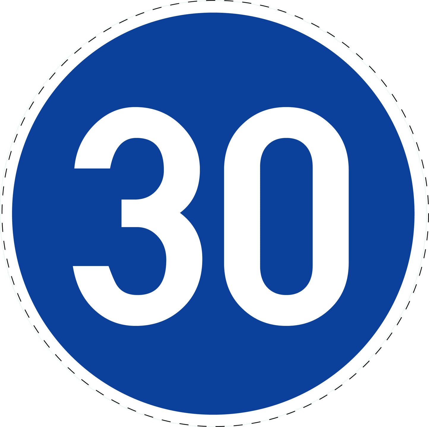 1 Stuk verkeersbord "Minimumsnelheid verplicht" – 2-15 cm – EW-Verk-275