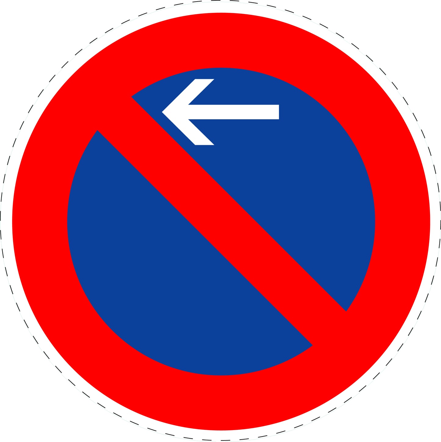 1 Stuk verkeersbord "Verboden te stoppen" 2–15 cm EW-Verk-286-10
